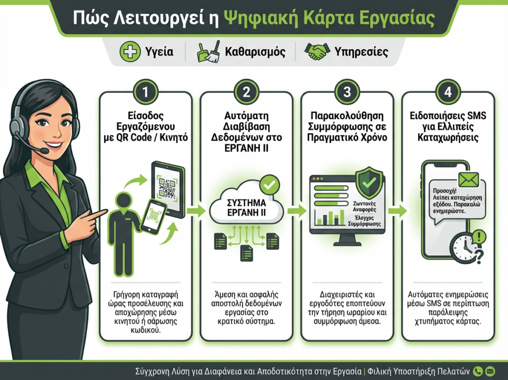 Ψηφιακή Κάρτα Εργασίας Υγεία, Καθαριότητα και Υπηρεσίες